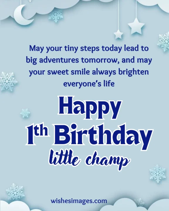 cute first birthday message for baby boy