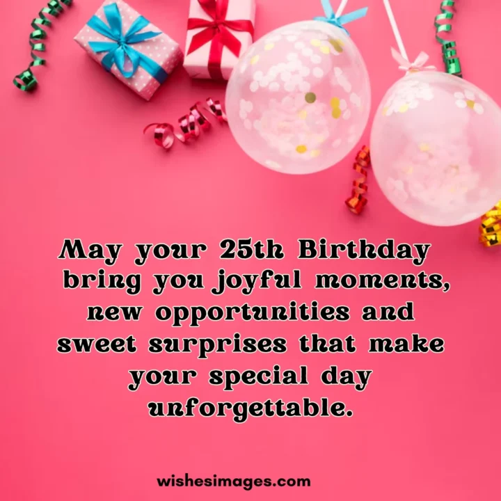 cute 25th Birthday Wishes images