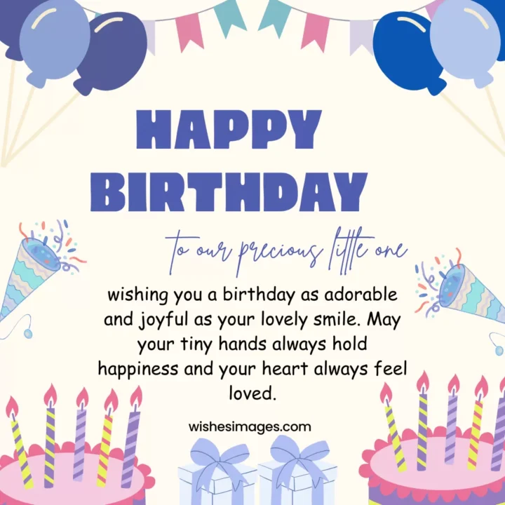 Cute Birthday Wishes for Baby Boy