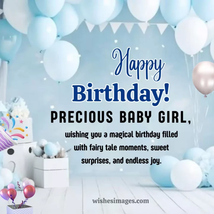 Cute Birthday Wishes for Baby Girls