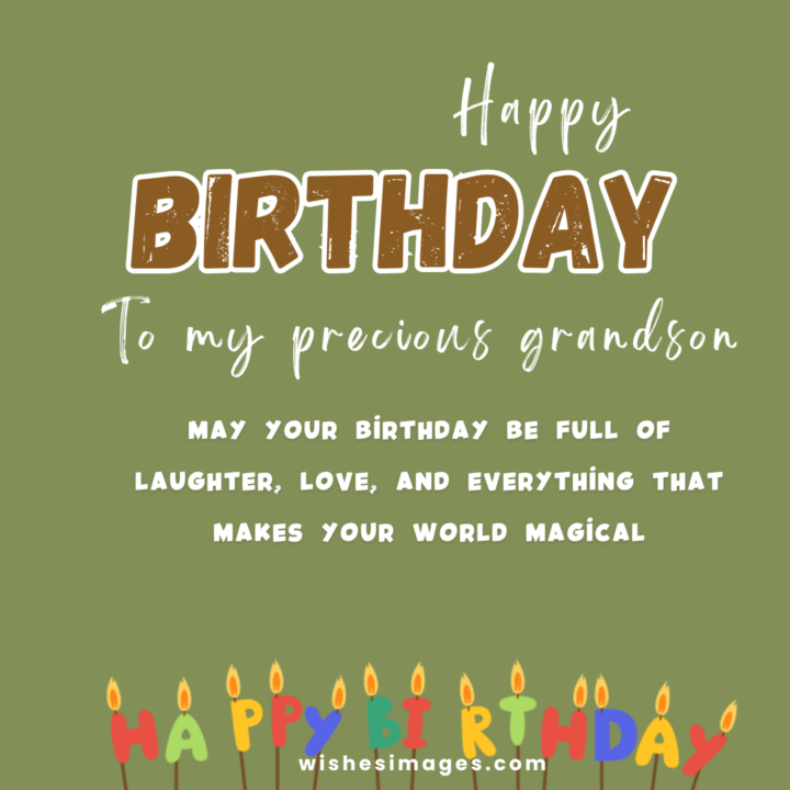 Cute Birthday Wishes for Grandson