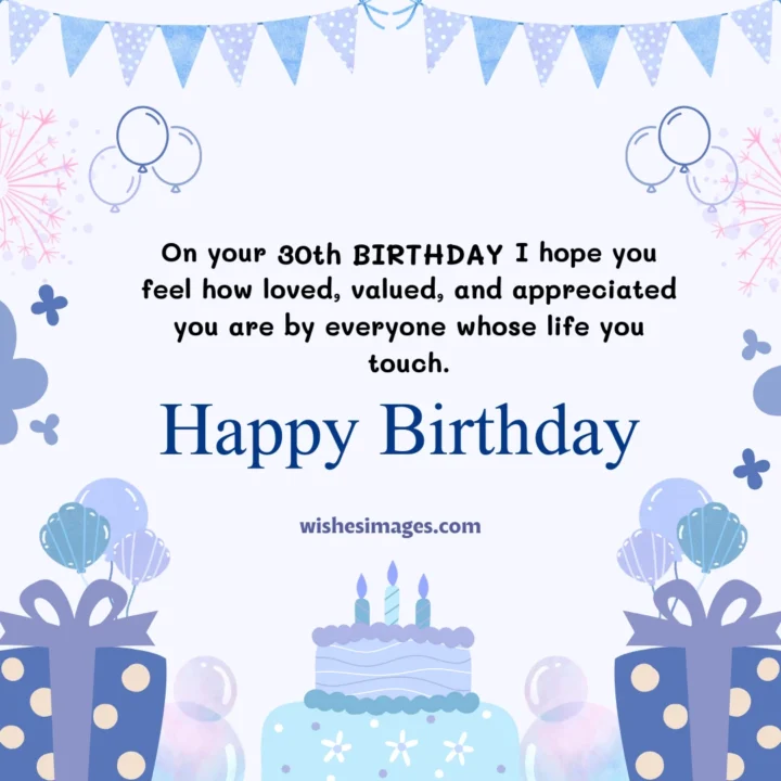 Emotional 30th Birthday Wishes