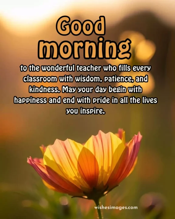 Emotional morning wishes for favorite teacher