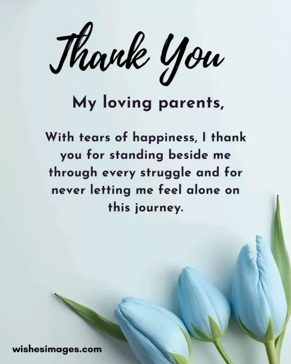 graduation thank you messages for parents