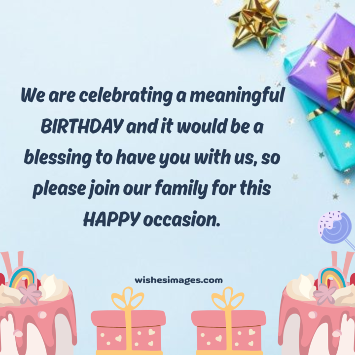 Birthday Invitation Messages for Family Members
