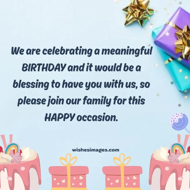 Birthday Invitation Messages for Family Members