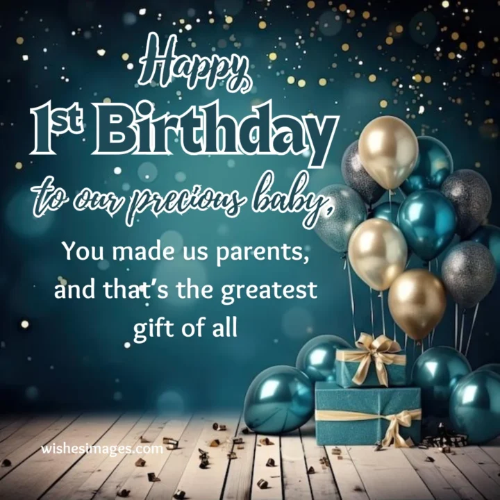 heart touching 1st birthday wishes from parents
