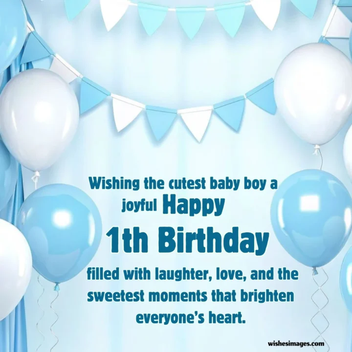 sweet first birthday wish for little boy