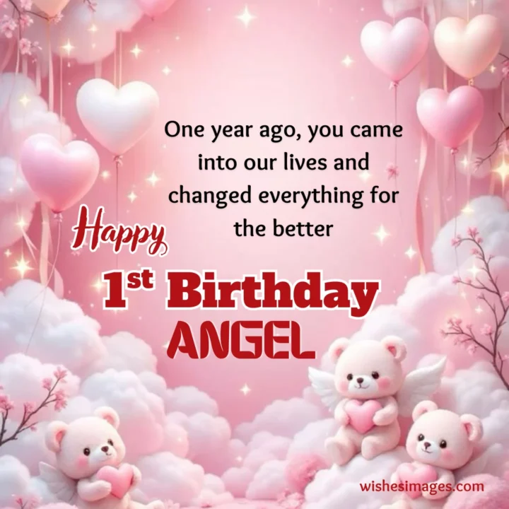heart touching 1st birthday wishes for baby girl