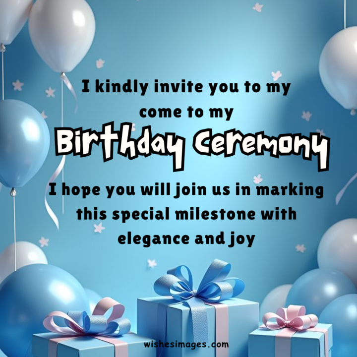 Formal Birthday Invitation Messages 