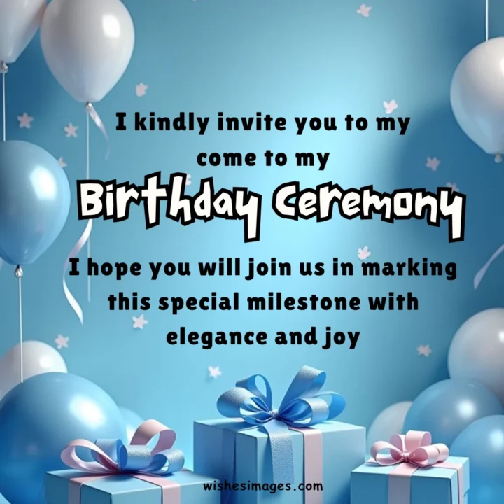 Formal Birthday Invitation Messages 