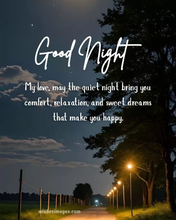 romantic good night messages for him