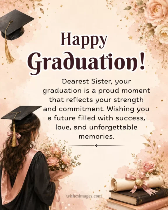 Graduation Congratulations Message for Sister