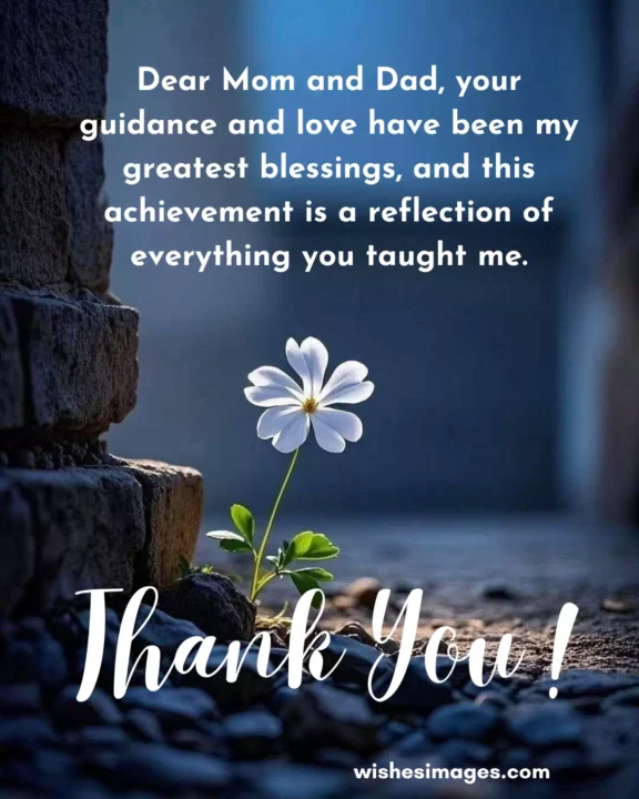 Graduation Thank You Card Messages for Parents