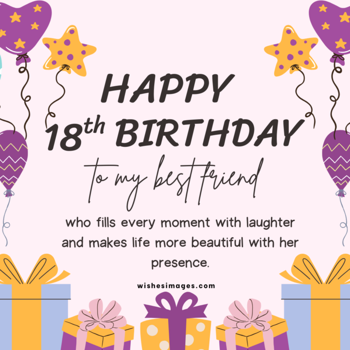 18th Birthday Wishes for Best Friend