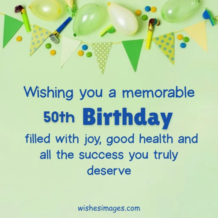 Best 50th Birthday Wishes for Him