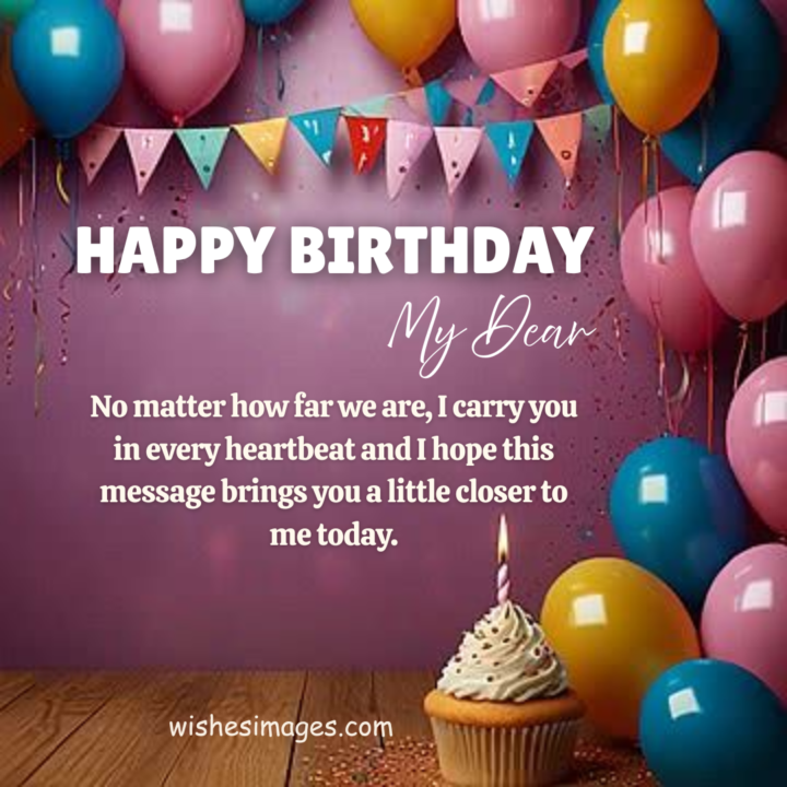 Happy birthday wishes for long distance wife