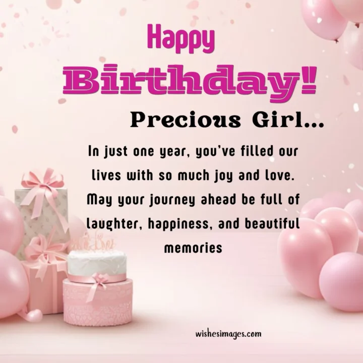 Cute 1st Birthday Wishes for Baby Girl