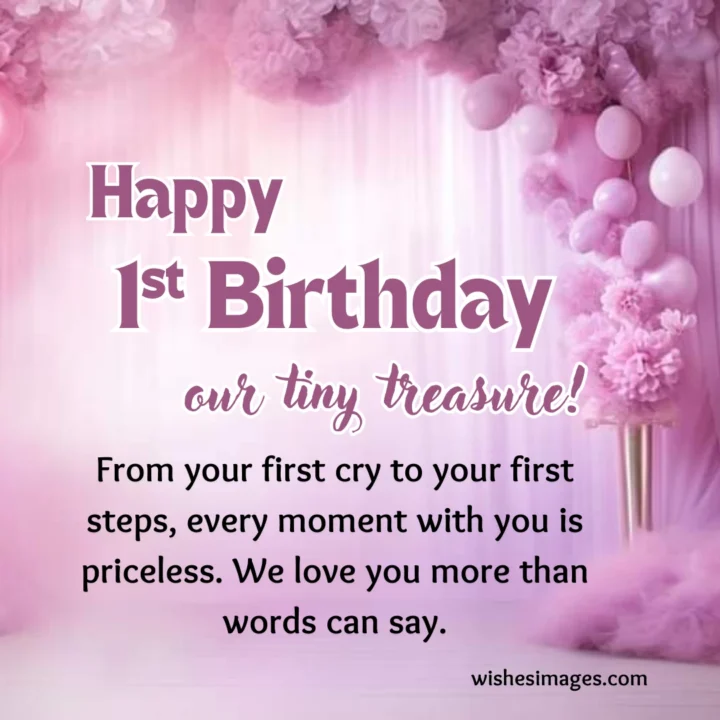 1st Birthday Wishes for Baby Girl from Parents