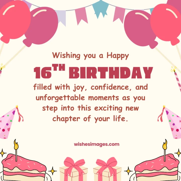 Heartfelt 16th Birthday Wishes for Girls
