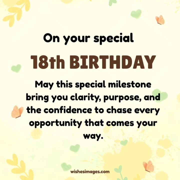 Heartfelt 18th Birthday Wishes