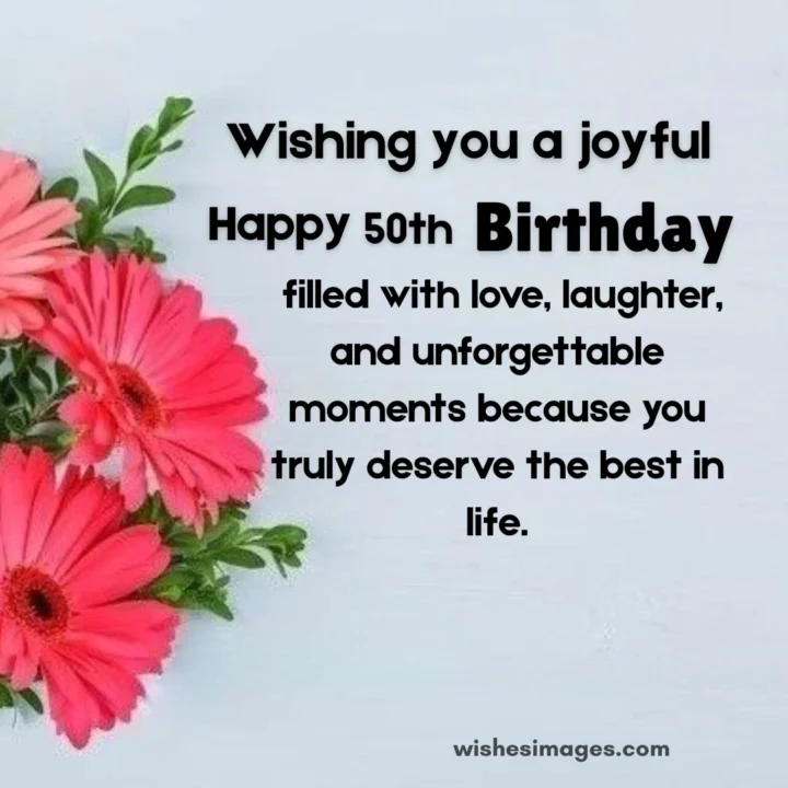 50th Birthday Wishes for Sister