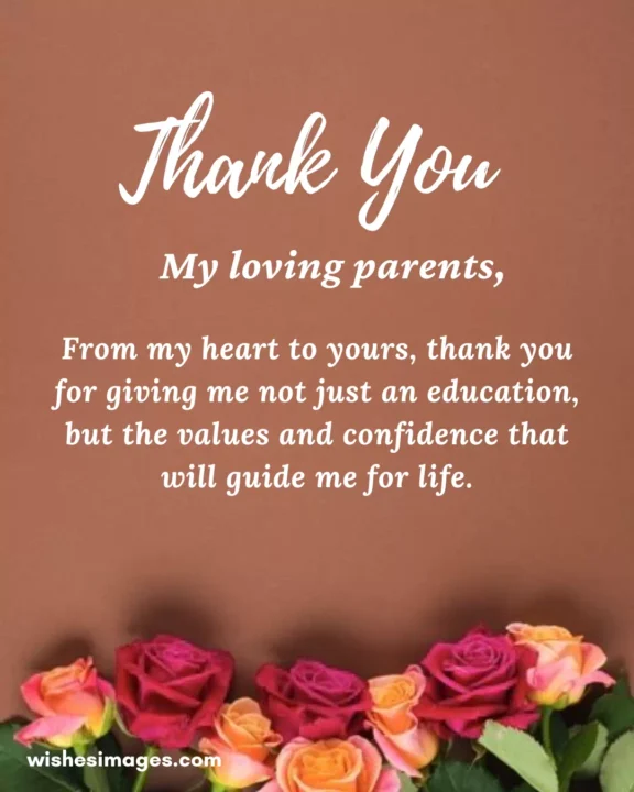 Heartfelt Graduation Thank You Messages for Parents