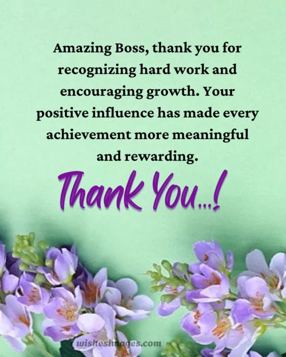 Thank You Wishes images for Boss