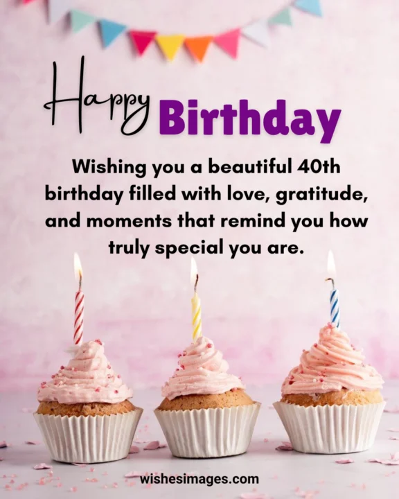 Inspirational 40th Birthday Wishes messages