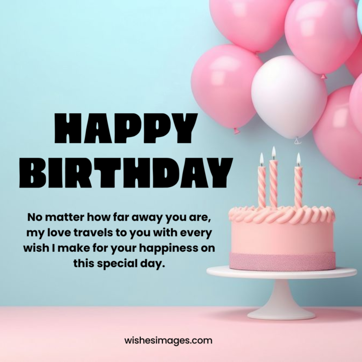 Romantic Long Distance Birthday Wishes for Wife