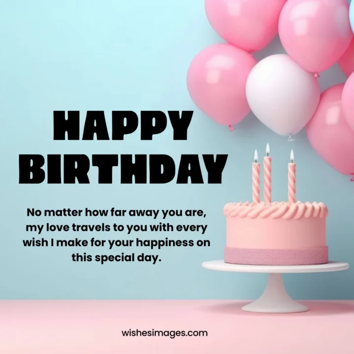 Romantic Long Distance Birthday Wishes for Wife