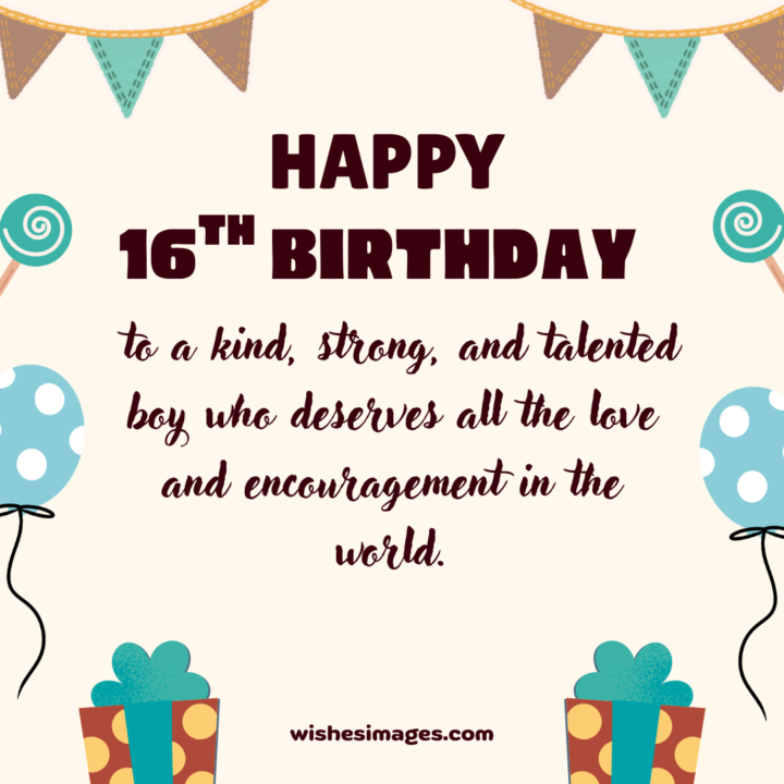 Meaningful 16th Birthday Wishes for Boys