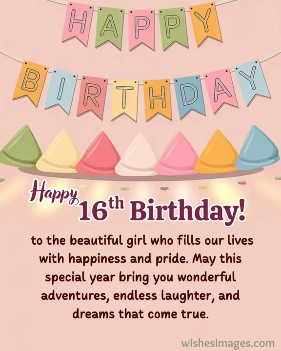 Happy 16th Birthday Daughter Quotes and Wishes
