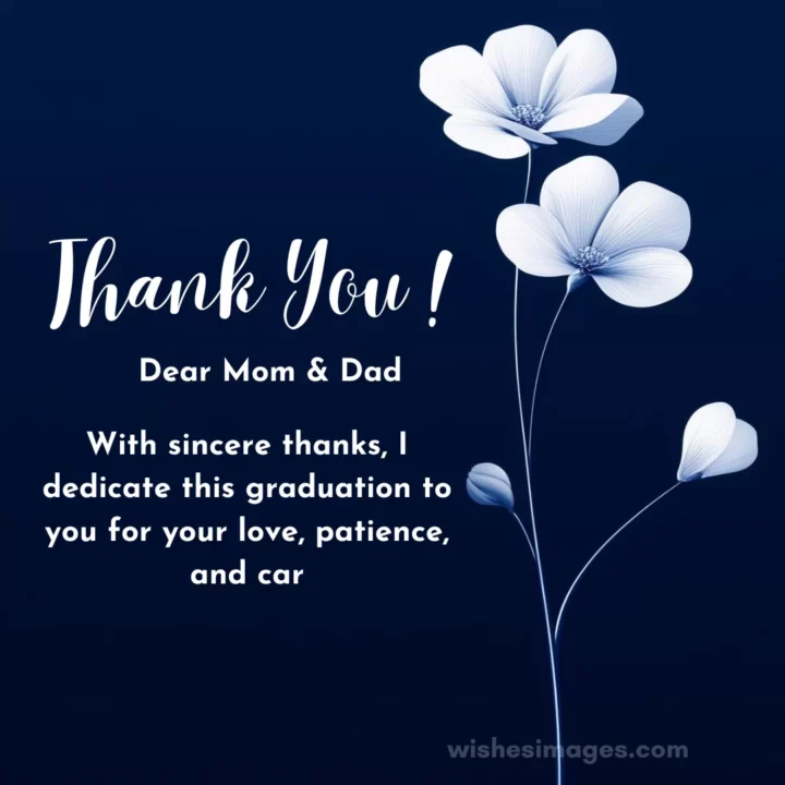 heartfelt graduation thank you messages for parents