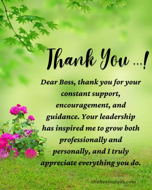 Heartfelt Thank You Messages for Boss