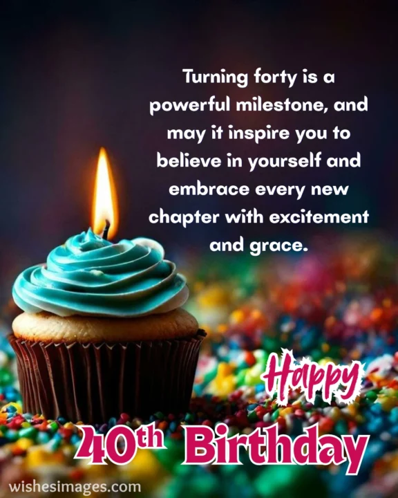 heart touching 40th birthday wishes images