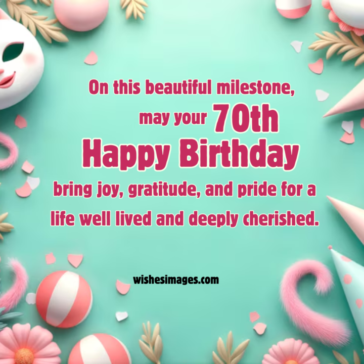 Unique 70th Birthday Wishes
