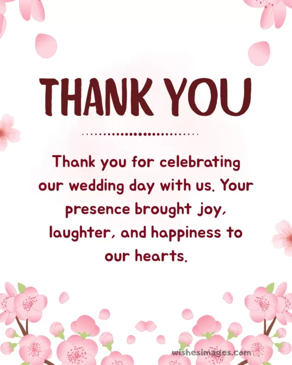 heartfelt wedding thank you messages for guests