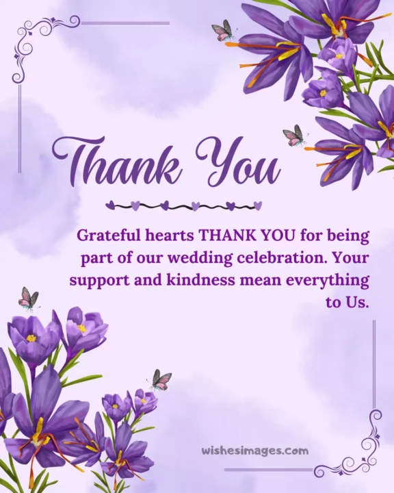 Heartfelt Thank You Messages for Wedding Guests