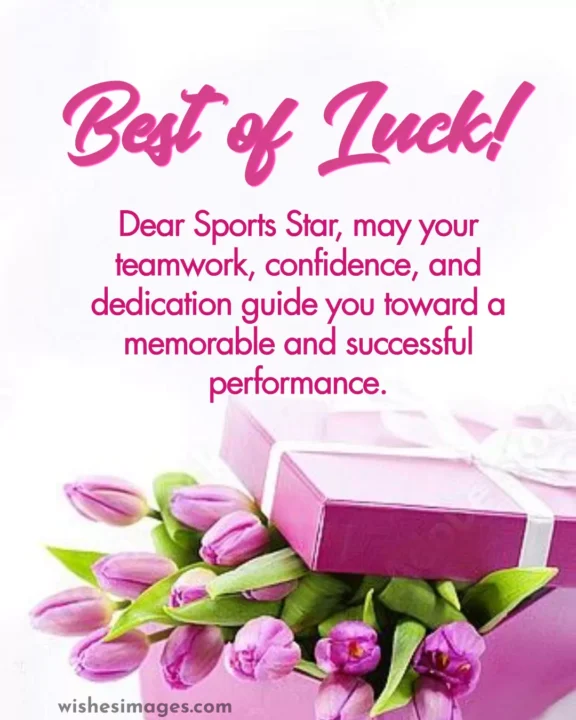 Best of luck wishes for sports competition greeting card