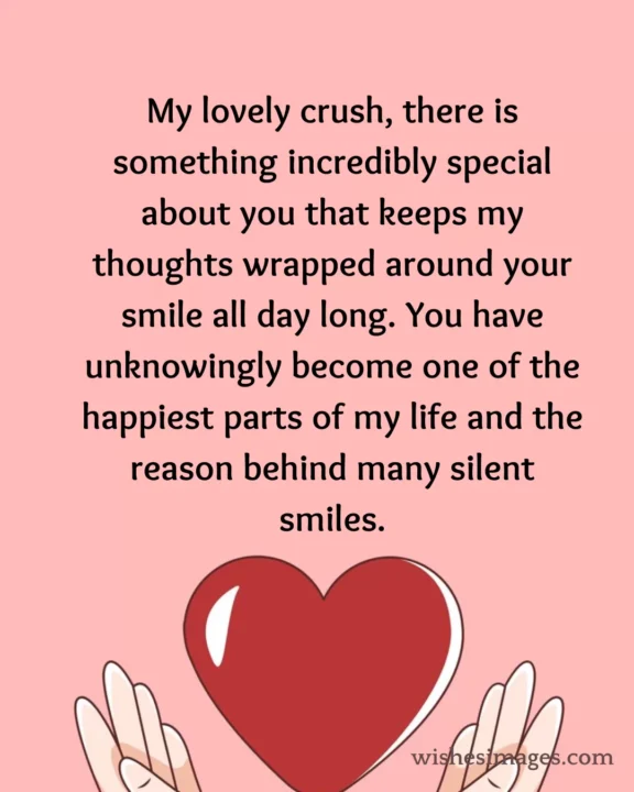 Cute romantic note for crush