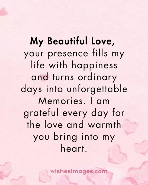 Beautiful romantic messages for her
