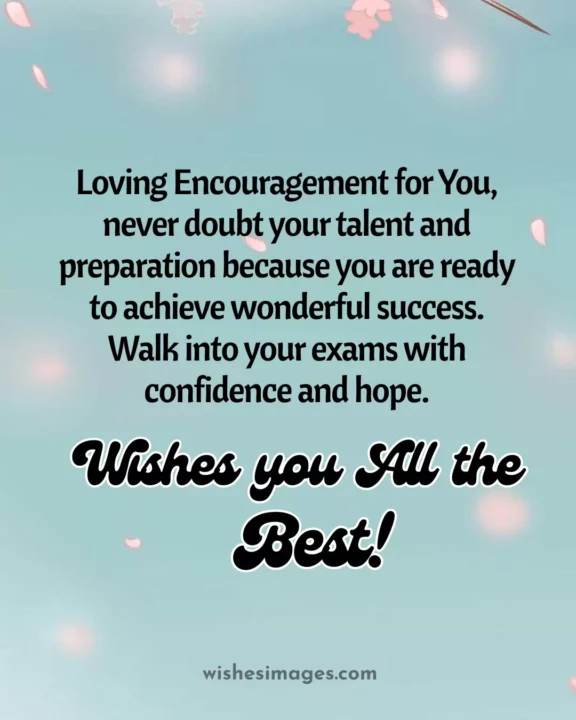 good luck messages for exams