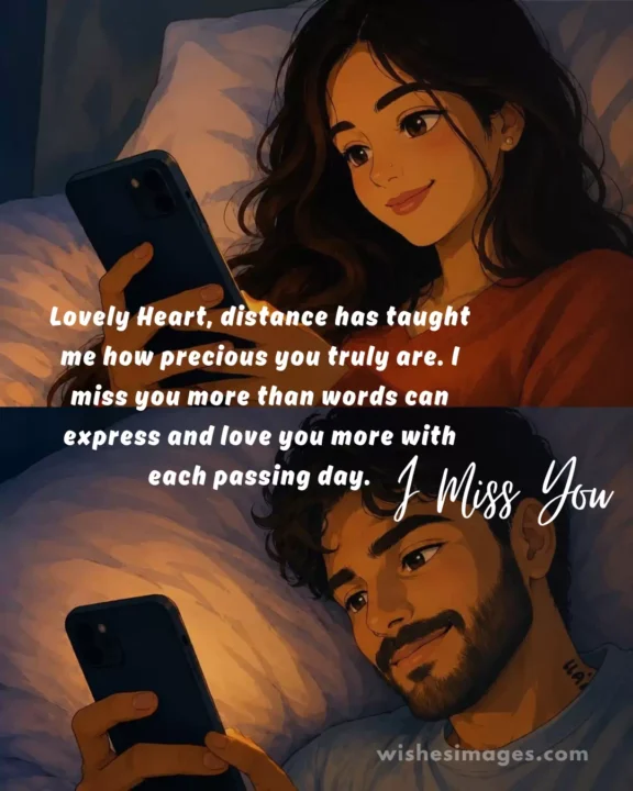 I Miss You Romantic Wishes Image