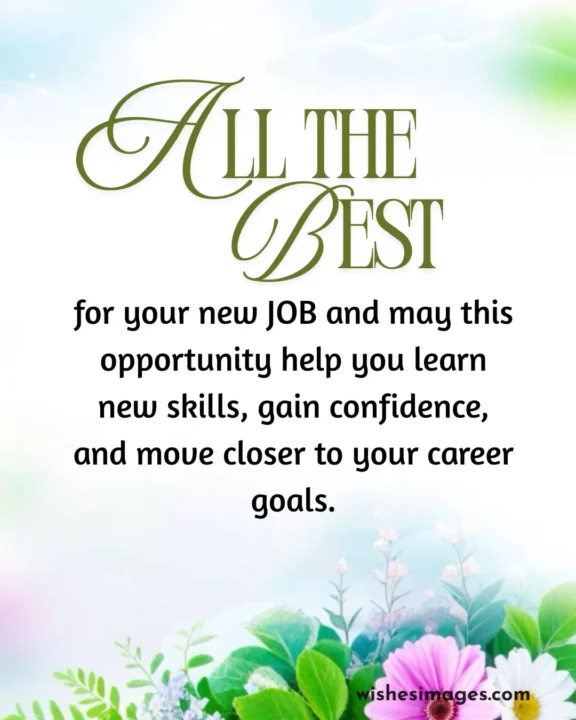 All the Best Wishes for New Job