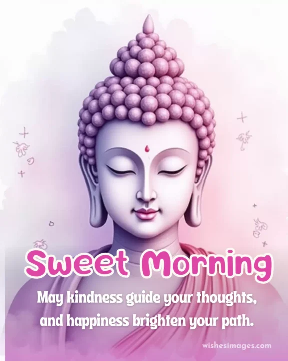 Beautiful Buddhist good morning greetings images