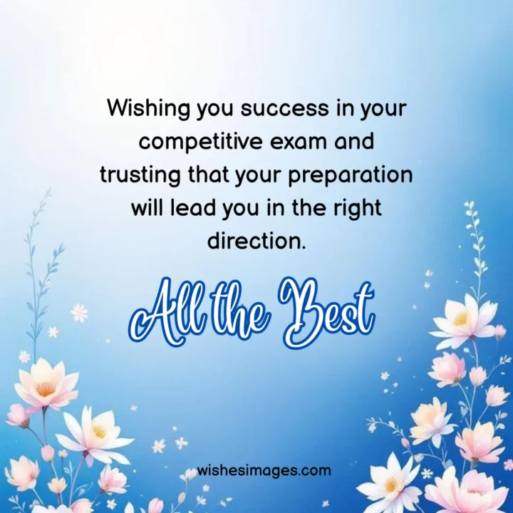 best wishes for competitive exam success