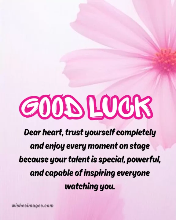 Cute good luck wishes for performers