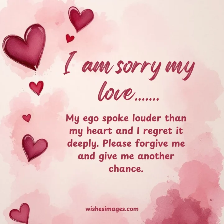 sweet apology love messages