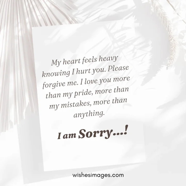 Sweet Apology Love Messages